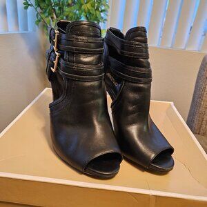 MICHAEL KORS  blaze open toe bootie leather